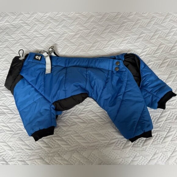 Duomm Dog Snowsuit Royal Blue Black Small Breeds XL 13-15 Pound Pup - Picture 3 of 10